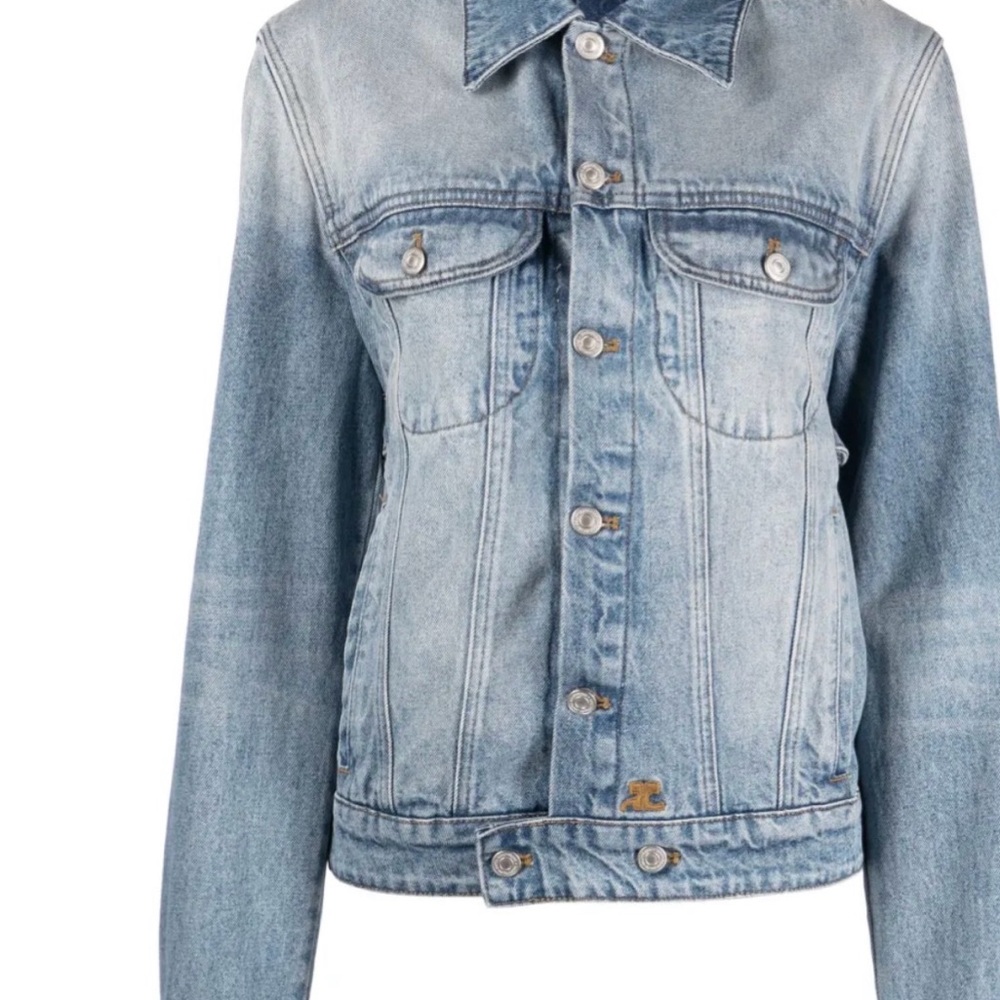 Courreges Denim Jacket Runway Bella Hadid